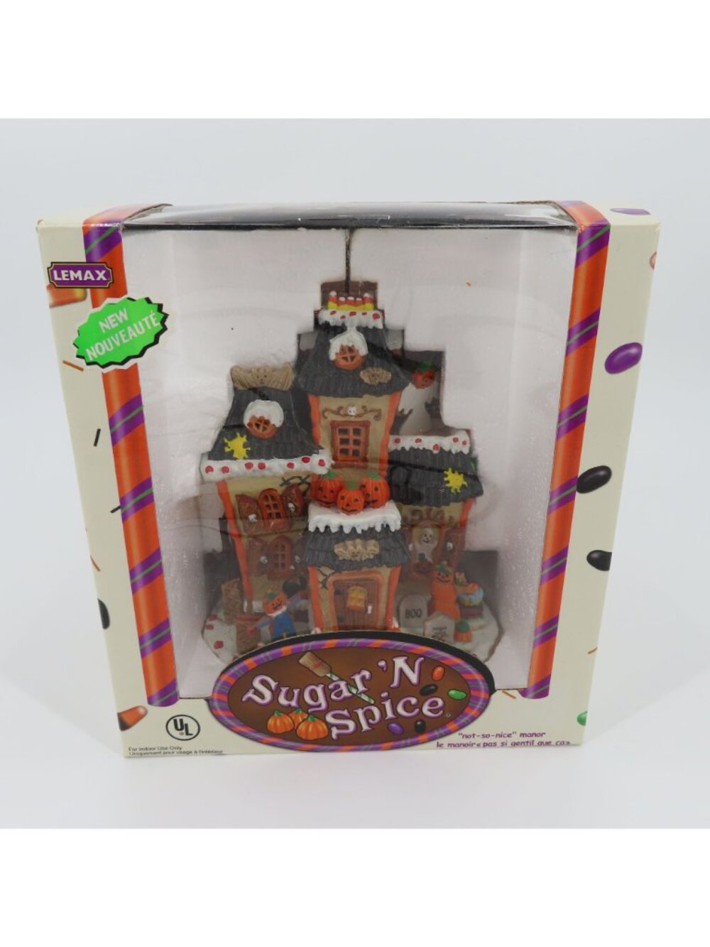 Lemax Sugar N Spice Not So Nice Manor Lighted House 2005 Halloween Spooky WORKS - Picture 13 of 16